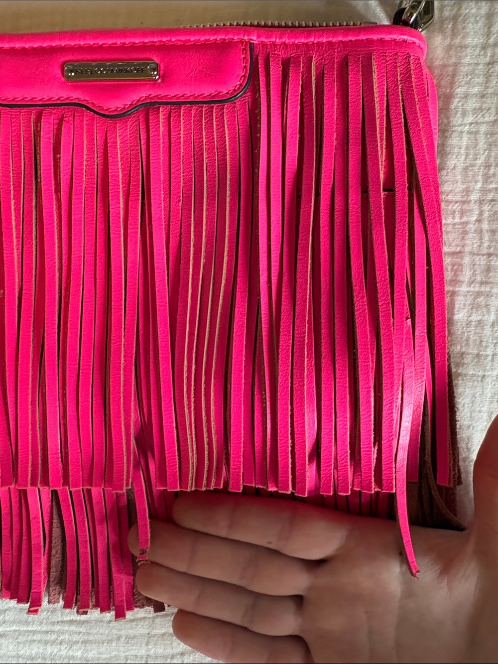 Rebecca Minkoff Finn Crossbody Bag - Electric Pink - Picture 7 of 7